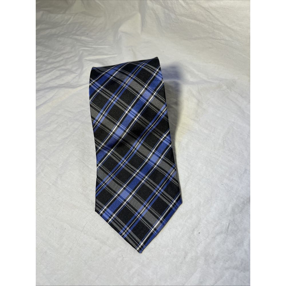 Chaps Black/Blue 100% Silk‎ Tie